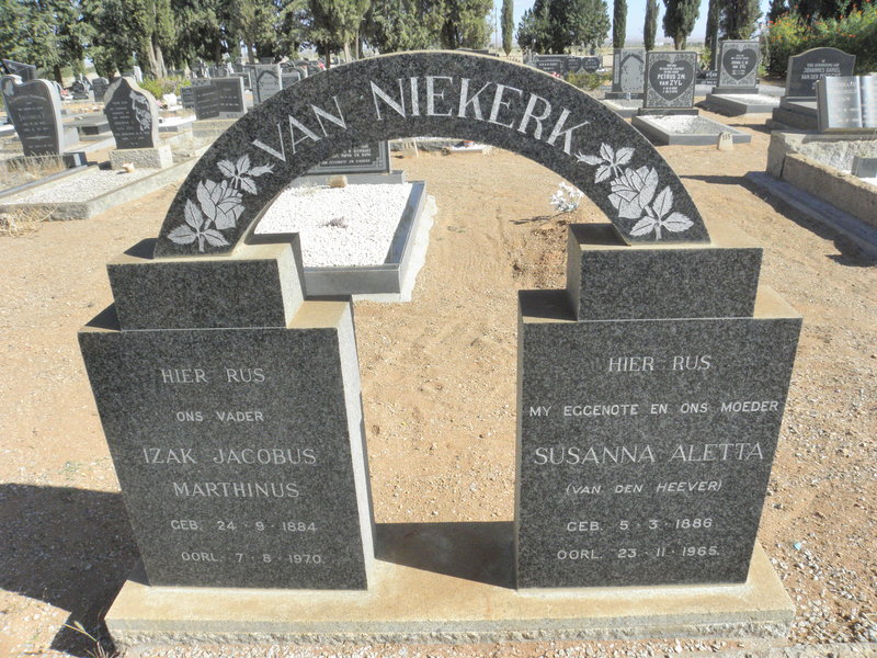 NIEKERK Izak Jacobus Marthinus 1884-1970 &amp; Susanna Aletta VAN DEN HEEVER 1886-1965