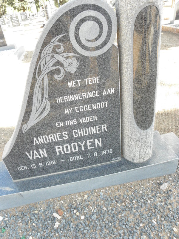 ROOYEN Andries Chuiner, van 1916-1978