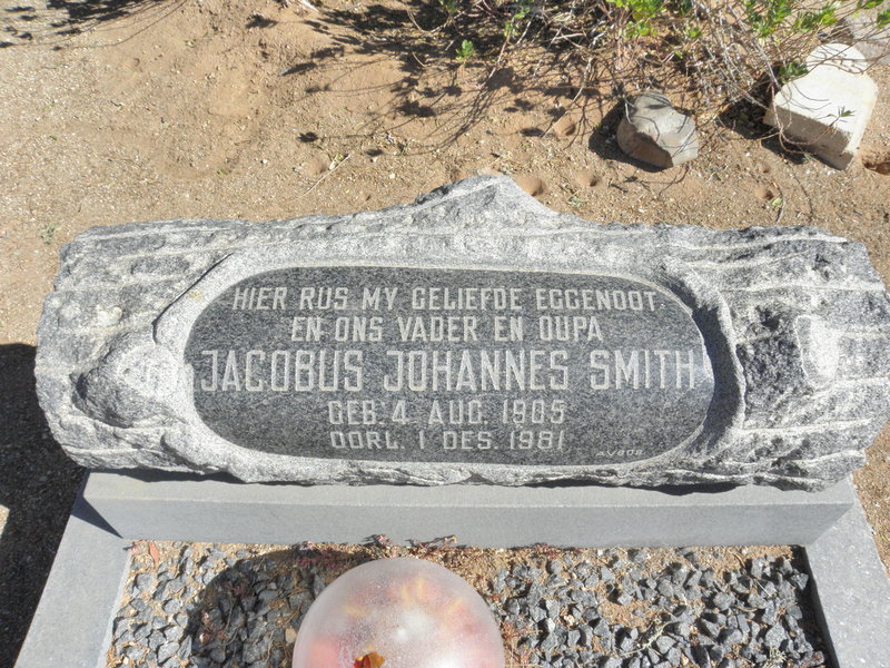SMITH Jacobus Johannes 1905-1981