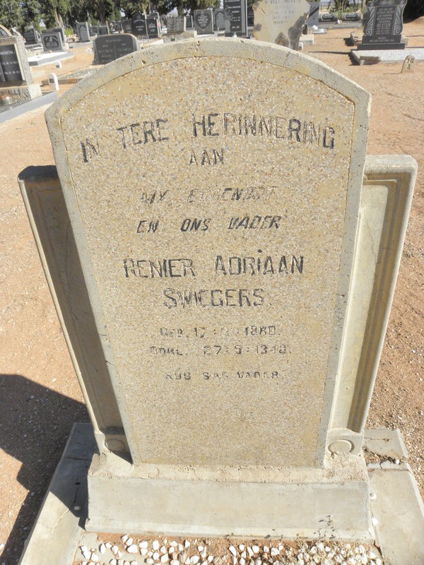 SWIEGERS Renier Adriaan 1880-19?
