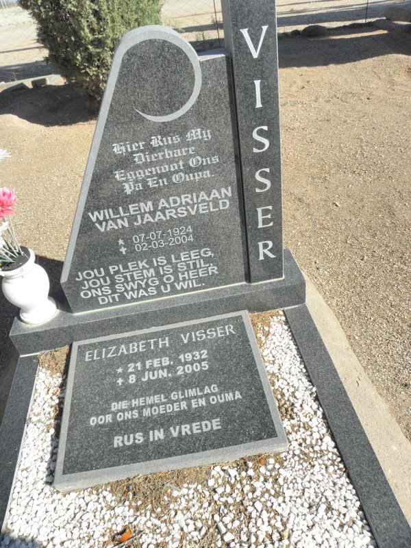 VISSER Willem Adriaan van Jaarsveld 1924-2004