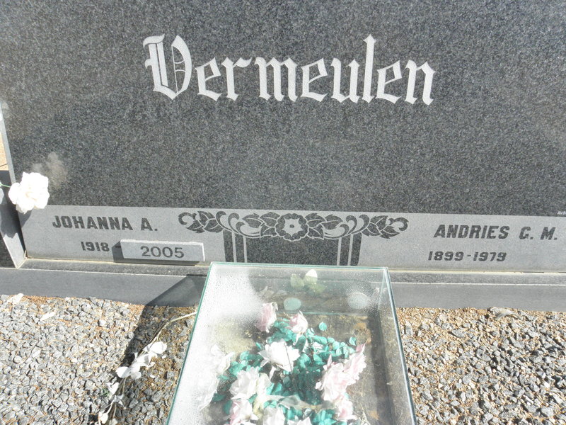 VERMEULEN Andries C.M. 1899-1979 &amp; Johanna A. 1918-2005
