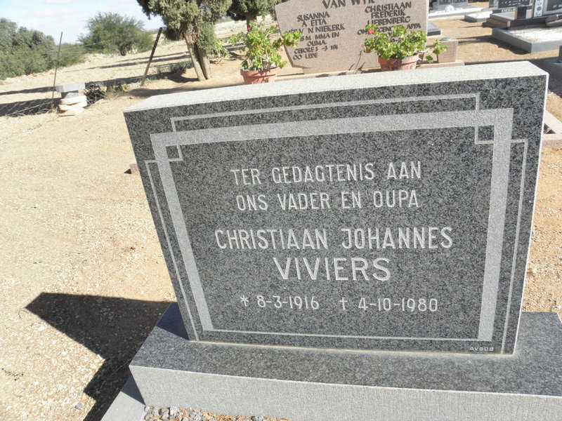 VIVIERS Christiaan Johannes 1916-1980