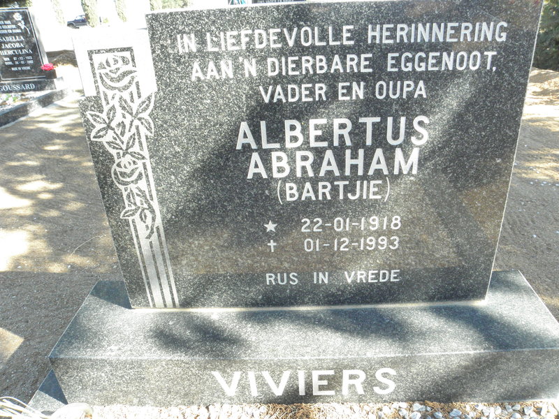 VIVIERS Albertus Abraham 1918-1993