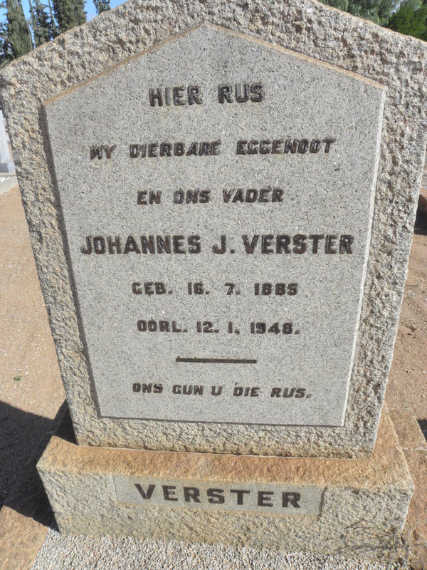 VERSTER Johannes J. 1885-1948