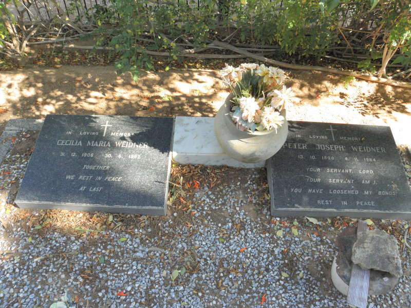 WEIDNER Peter Joseph 1898-1984 &amp; Cecilia Maria 1906-1982
