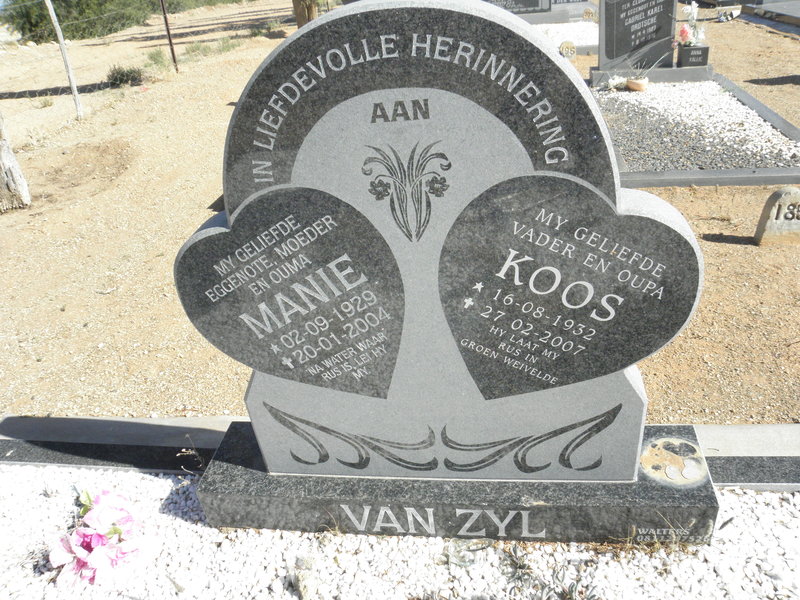 ZYL Koos, van 1932-2007 &amp; Manie 1929-2004