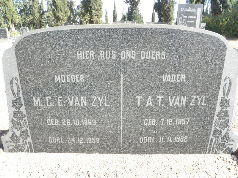 ZYL T.A.T., van 1857-1932 &amp; M.C.E. 1869-1959