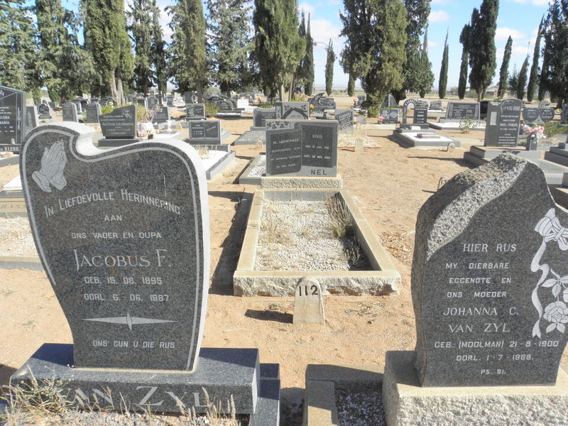 ZYL Jacobus F., van 1895-1987 &amp; Johanna C. MOOLMAN 1900-1968