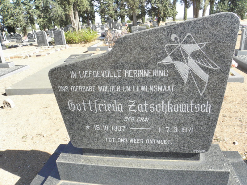 ZATSCHKOWITSCH Gottfrieda nee GRAF 1937-1971