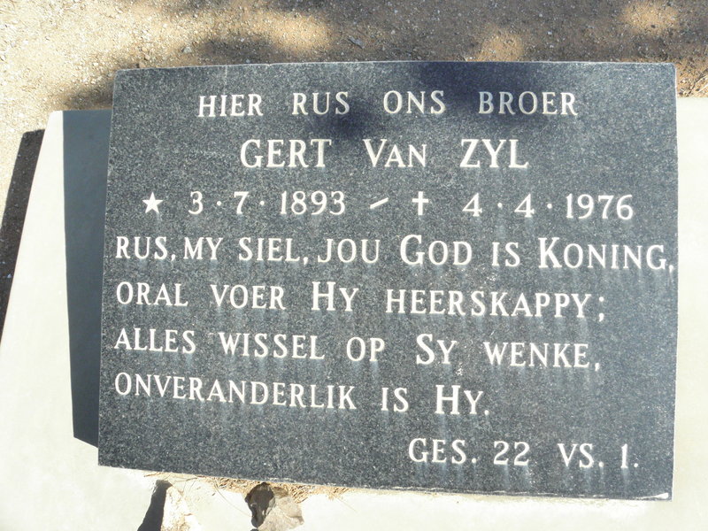 ZYL Gert, van 1893-1976