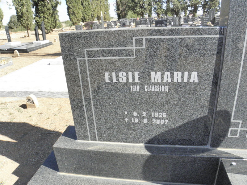 ZYL Thomas Arnoldus Theron, van 1927-1977 &amp; Elsie Maria Claassens 1926-2007