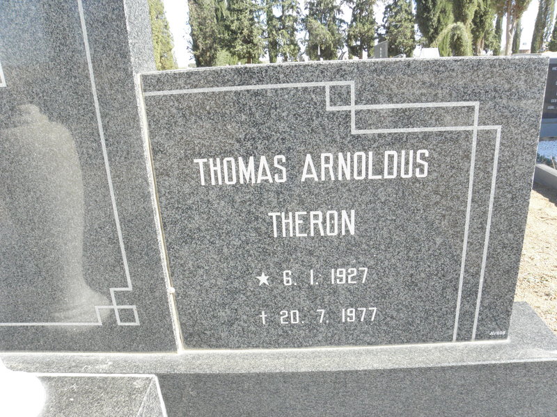 ZYL Thomas Arnoldus Theron, van 1927-1977 &amp; Elsie Maria Claassens 1926-2007