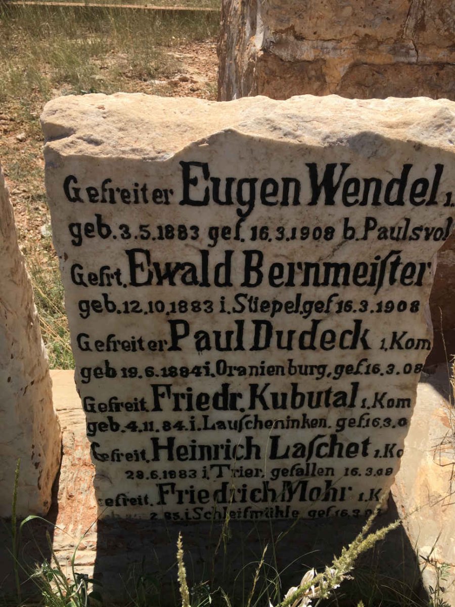 WENDEL Eugen 1883-1908 :: BERNMEISTER Ewald 1883-1908 :: DUDECK Paul 1884-1908 :: KUBUTAL Friedr. 1884-1908