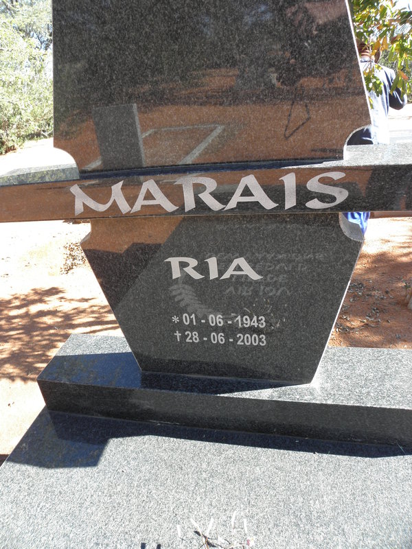 MARAIS Ria 1943-2003