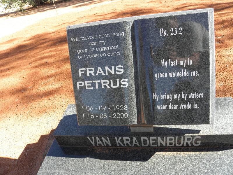 KRADENBURG Frans Petrus, van 1928-2000