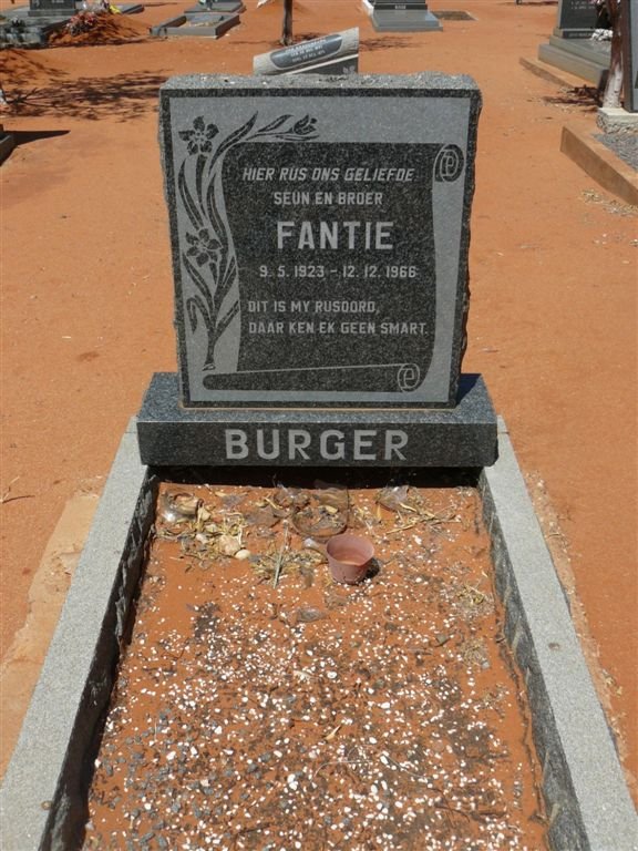 BURGER Fantie 1923-1966