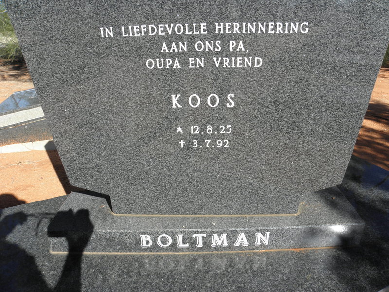 BOLTMAN Koos 1925-1992