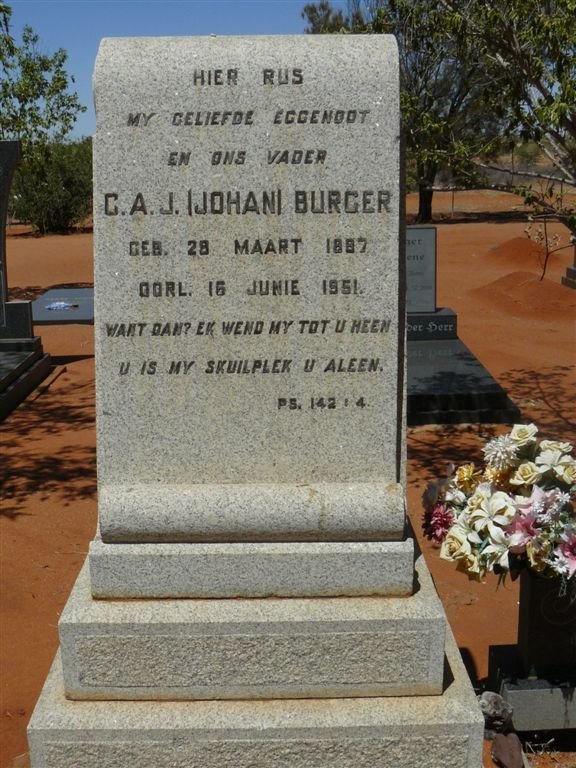 BURGER C.A.J. 1887-1951