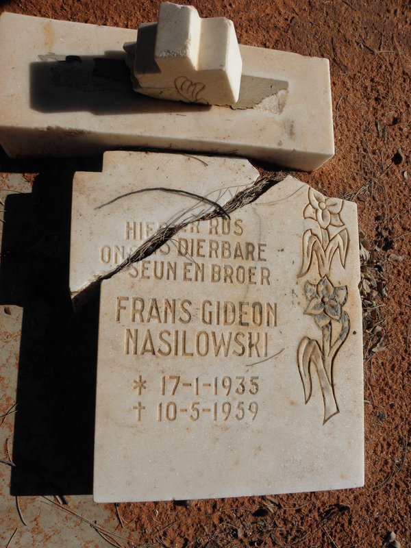 NASILOWSKI Frans Gideon 1935-1959