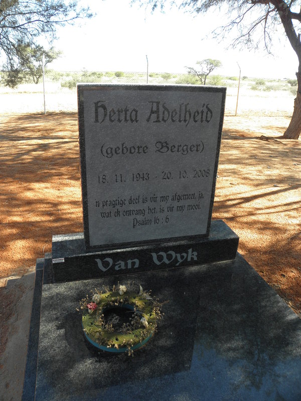 WYK Herta Adelheid, van nee BERGER 1943-2008