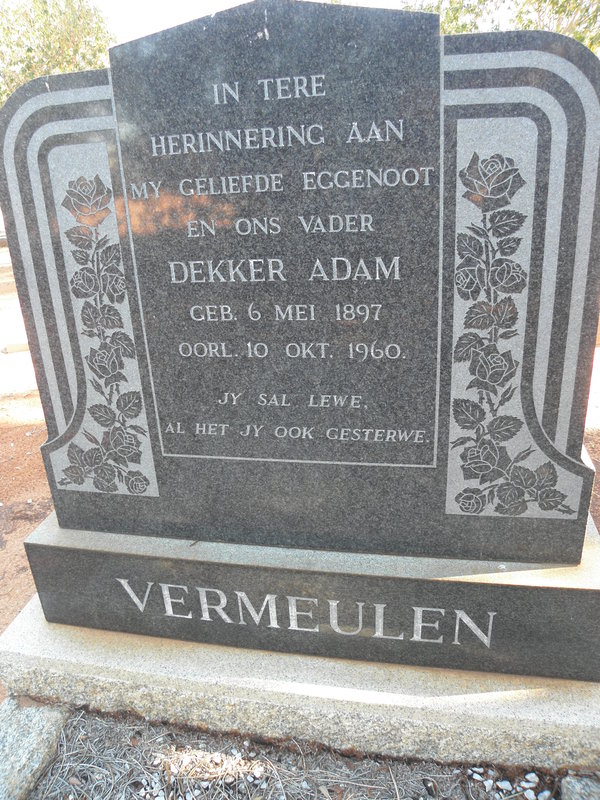 VERMEULEN Dekker Adam 1897-1960
