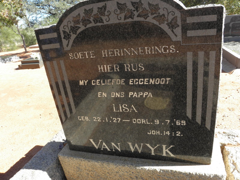 WYK Lisa, van 1927-1969