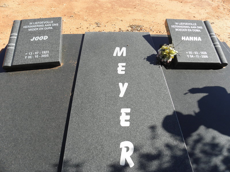 MEYER Jood 1923-2005 &amp; Hanna 1928-2006
