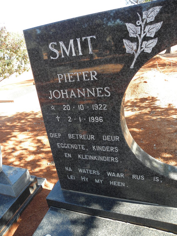 SMIT Pieter Johannes 1922-1996