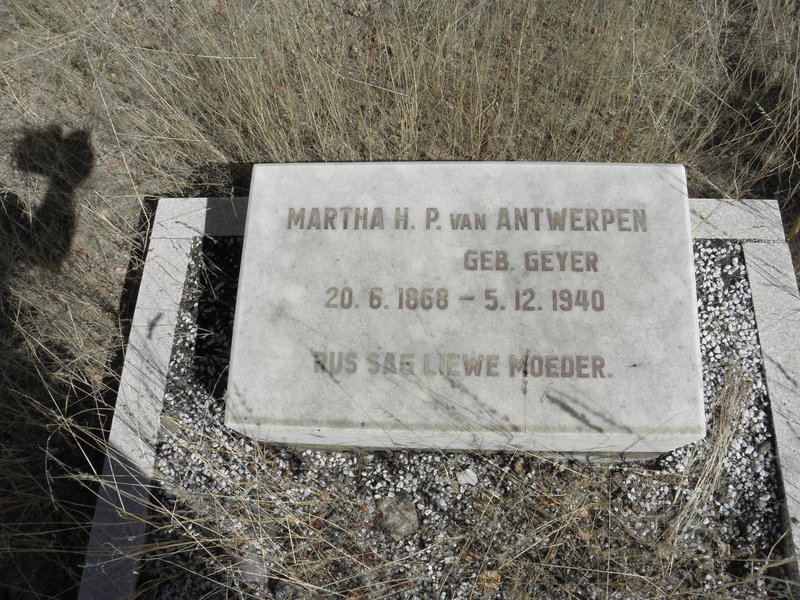 ANTWERPEN Martha H.P., van nee GEYER 1868-1940