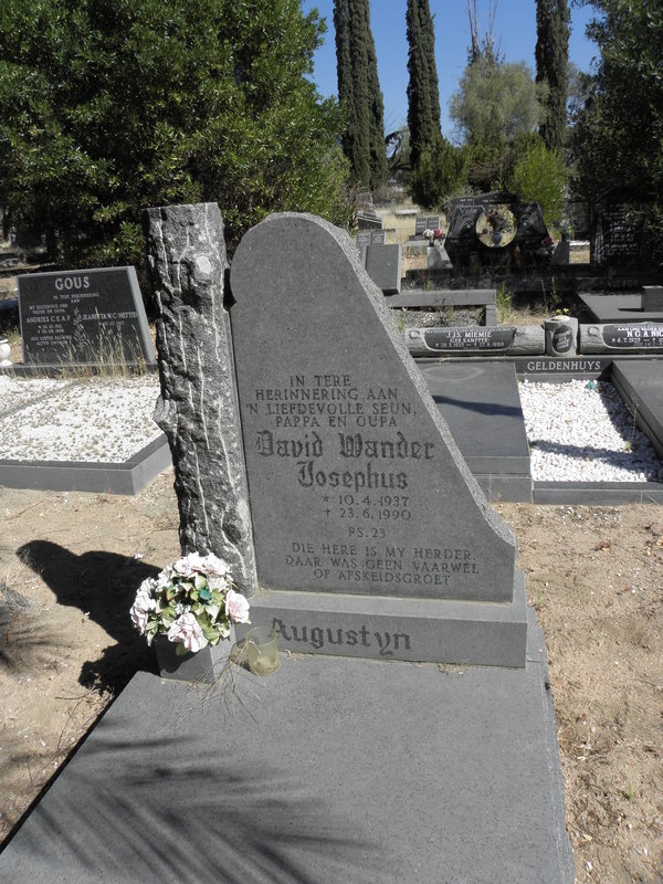 AUGUSTYN David Wander Josephus 1937-1990