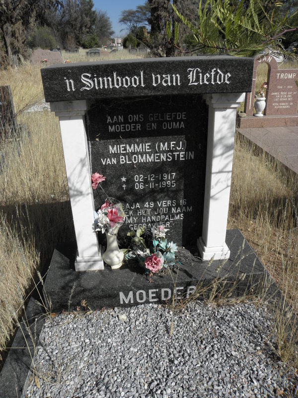 BLOMMENSTEIN M.F.J., van 1917-1995