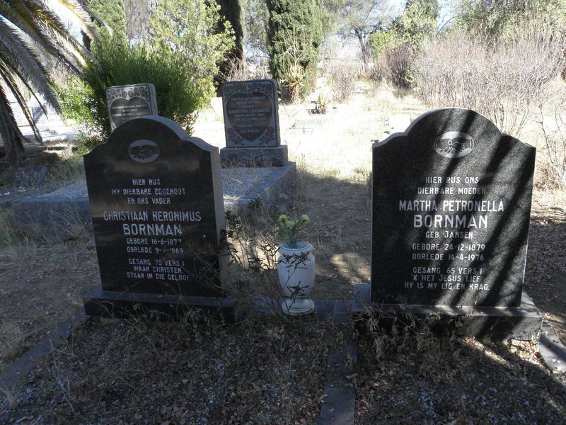 BORNMAN Christiaan Heronimus 1877-1969 &amp; Martha Petronella JANSEN 1879-1976