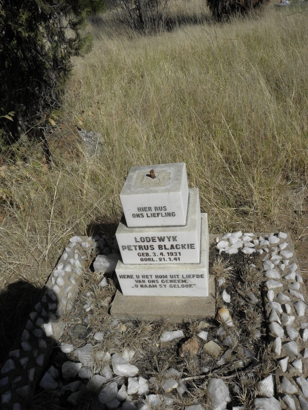 BLACKIE Lodewyk Petrus 1931-1941