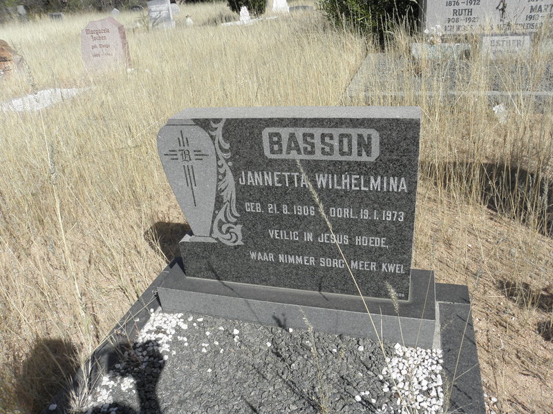 BASSON Jannetta Wilhelmina 1906-1973