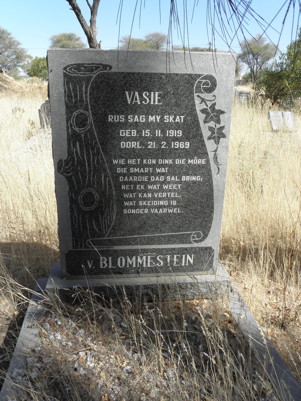 BLOMMESTEIN Vasie, v. 1919-1969