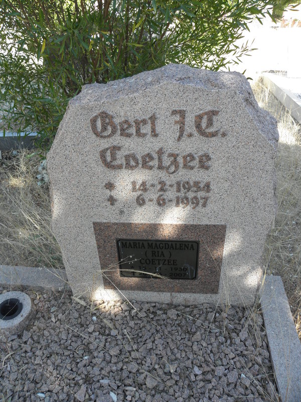 COETZEE Gert J.C. 1954-1997 :: COETZEE Maria Magdalena 1930-2007