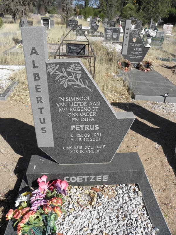 COETZEE Albertus Petrus 1931-2001