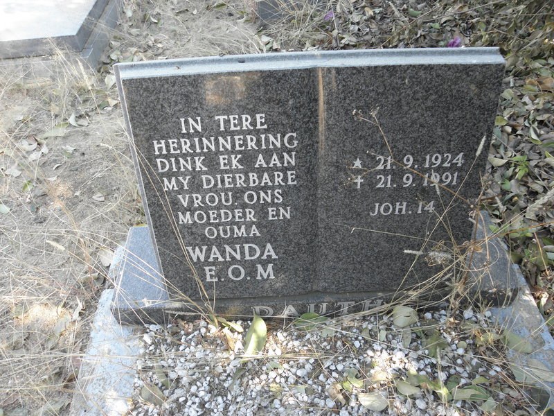 DAUTH Wanda E.O.M. 1924-1991