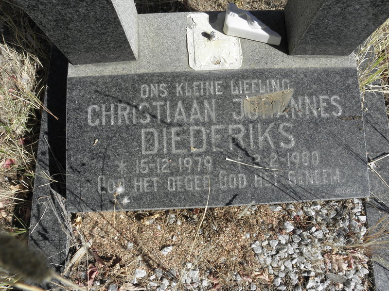 DIEDERIKS Christiaan Johannes 1979-1980