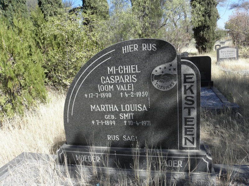 EKSTEEN Mi-Chiel Casparis 1890-1959 &amp; Martha Louisa SMIT 1899-1971
