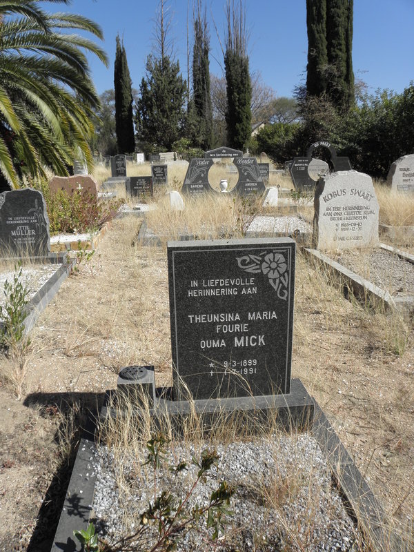 FOURIE Theunsina Maria 1899-1991
