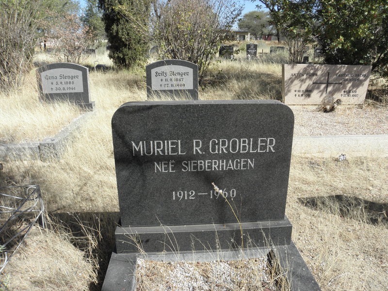 GROBLER Muriel R. nee SIEBERHAGEN 1912-1960