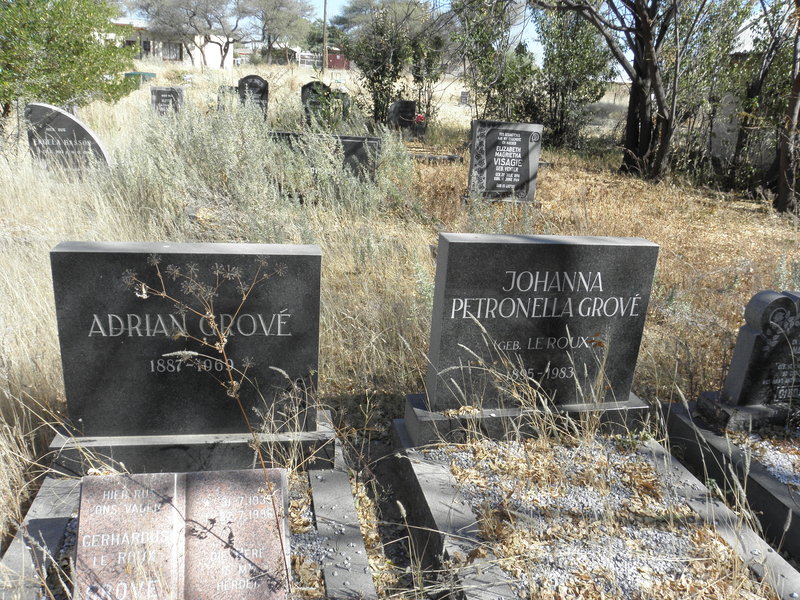 GROVE Adrian 1887-1969 &amp; Johanna Petronella LE ROUX 1895-1983 :: GROVE Gerhardus Le Roux 1935-1996