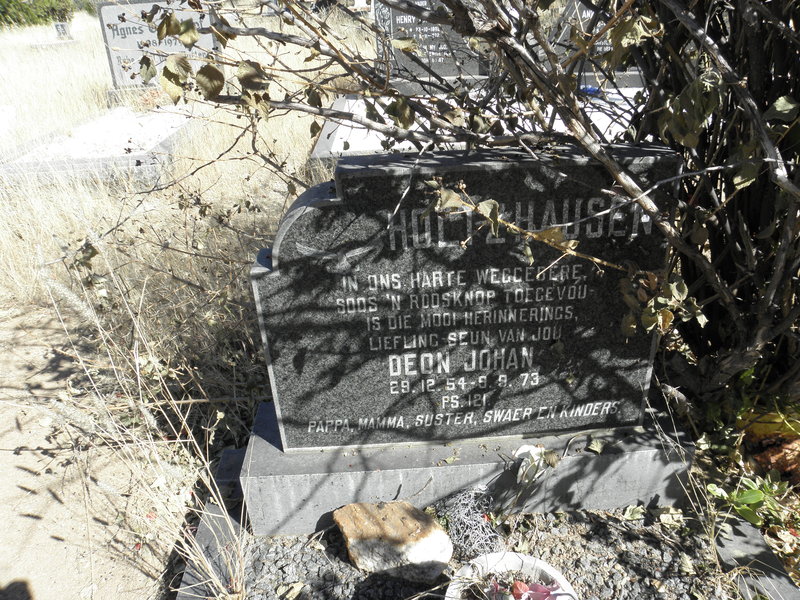 HOLTZHAUSEN Deon Johan 1954-1973