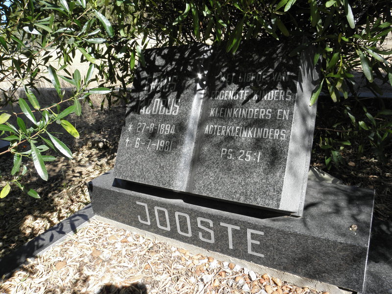 JOOSTE Frans Jacobus 1894-1981