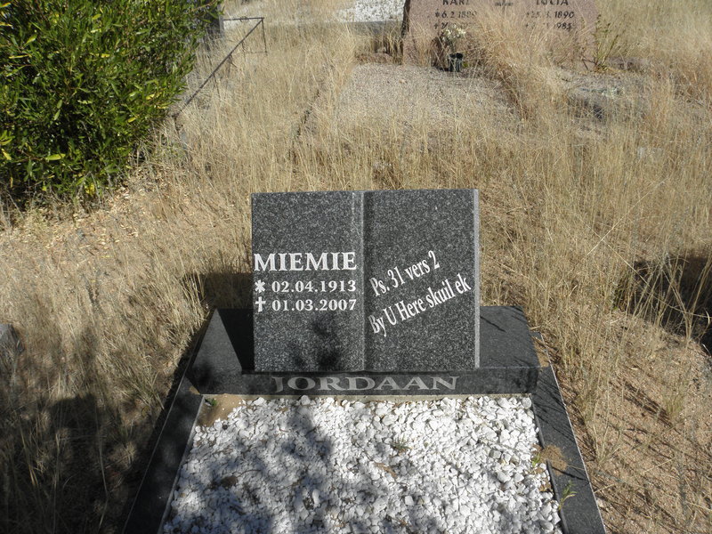 JORDAAN Miemie 1913-2007