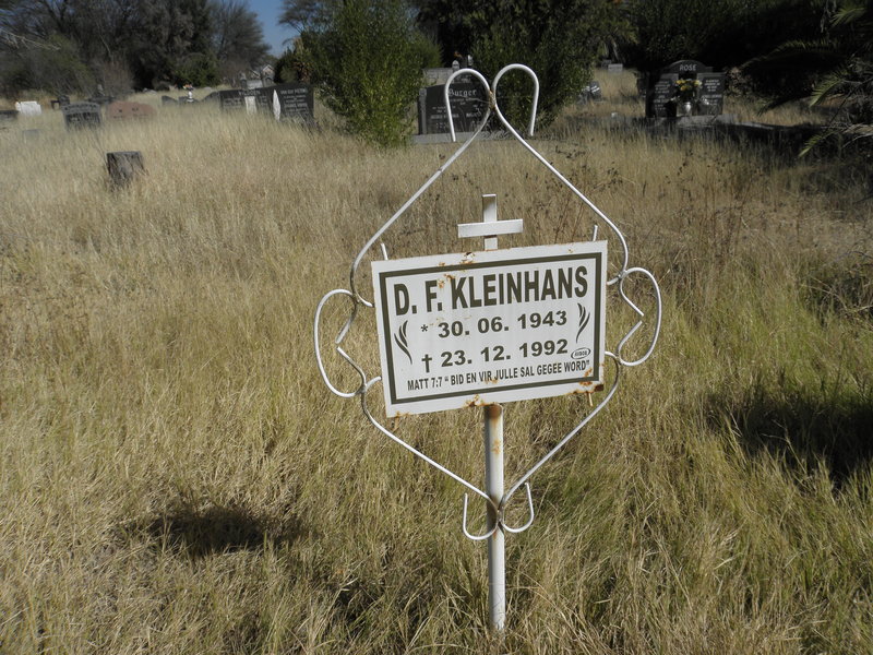 KLEINHANS D.F. 1943-1992