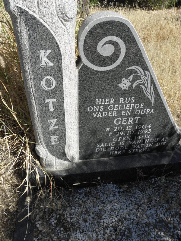 KOTZE Gert 1904-1993