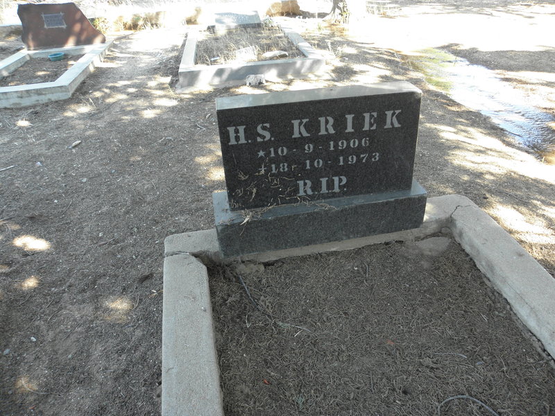 KRIEK H.S. 1906-1973